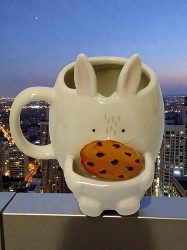 Cute bunny ceramic mug - cute,