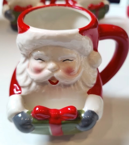 Cute santa mug with cookie - mug,