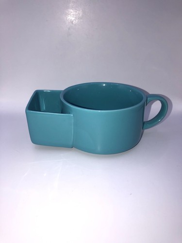 Blue two section tea mug - tea, with