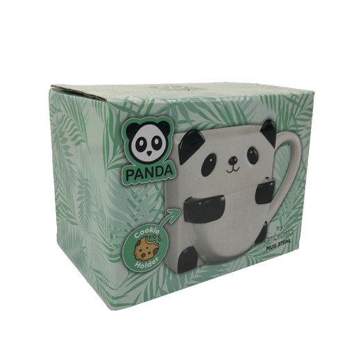 Panda hug mug with cookie - panda,
