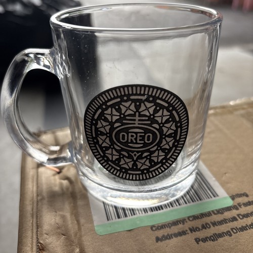 Glass cup oreo cookie - glass,